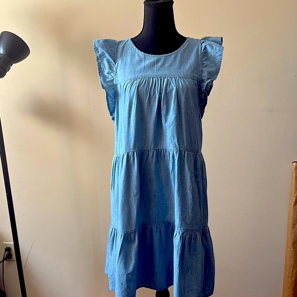 J. Crew Light Blue Denim Dress
